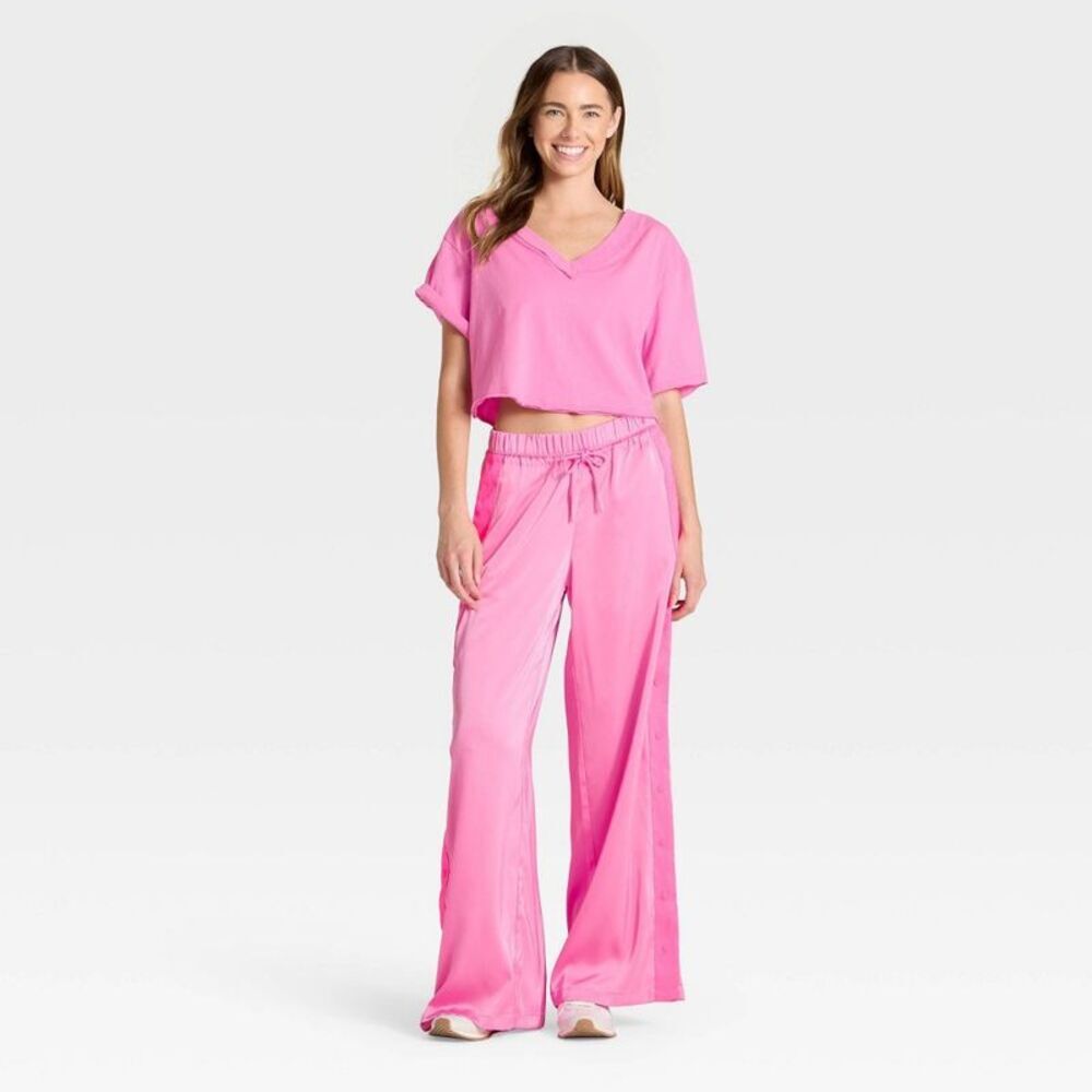 Women's Low-Rise Satin Tear Away Track Pants - JoyLab - Picture 3 of 4